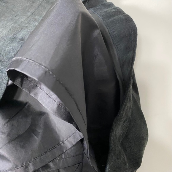 Vintage Lilly Pulitzer Womens Dana Washable Pig Suede Skirt 12 Black Knee Length - Picture 11 of 12